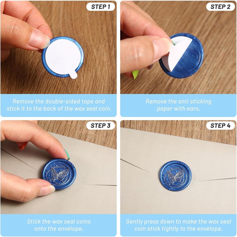 Comealltime 360 PCS Double Sided Adhesive Wax Seal Stickers Removable Sticky Tack Putty (1 inch) for Wax Sealing Stickers, for DIY Art, Craft, Home Decorative Tape - Image 3